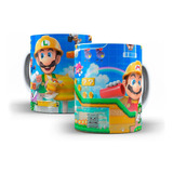Caneca Super Mario Maker 325ml Cerâmica + Caixa Presente