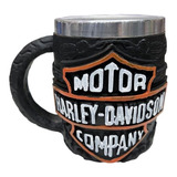 Caneca Térmica 3d Harley Davidson Em Resina