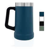 Caneca Térmica 700 Ml Chopp Cerveja Camada Dupla Em Inox Cor Azul Linha Premier