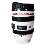Caneca Térmica Copo Lente De Câmera Fotográfica Branca