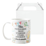 Caneca Titia Estou À Caminho Presente Revelação De Gravidez