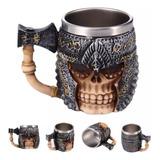 Caneca Viking Medieval Cranio Caveira P/ Chopp Vinho Cerveja