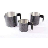 Canecão Jogo 3 Canecos Café Leiteira Fervedor Leite Conjunto