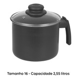 Canecão Leiteira C/tampa Vidro Antiaderente N16- 2,55litros