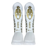 Caneleira Branco Muay Thai Protetor Canela Profissional Pro