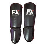 Caneleira Fx Kickboxing Couro Protetor Canela