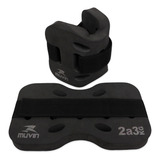 Caneleira Hidroginástica Muvin Tornozeleira 2 A 3kg - Par Cor Preto