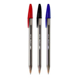 Caneta Bic Cristal Bold 1.6mm Kit C/03 Az/pr/vm