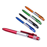 Caneta Esferográfica 4 Em 1 Suporte Celular Led Touch Stylus