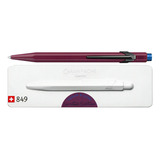 Caneta Esferográfica Caran D Ache 849 Claim Your Style Bordeaux Blue Ink Color