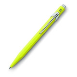 Caneta Esferográfica Caran D'ache 849 Classic Amarela Fluo Cor Da Tinta Azul Cor Do Exterior Amarela Neon