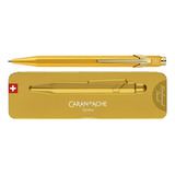 Caneta Esferográfica Caran D'ache 849 Goldbar Premium Luxo