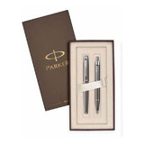 Caneta Esferográfica E Tinteiro Parker Im Gun Metal