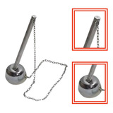 Caneta Fixa Com Suporte E Corrente Cromada Balcão Kit 3
