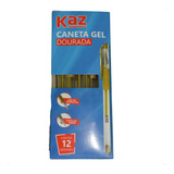 Caneta Gel Prateada Ou Dourada Durável Escrita Confortável Cor Do Exterior Amarelo
