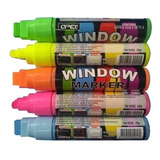 Caneta Giz Liquido Marcador Para Vidro Carro Vitrine 12pç
