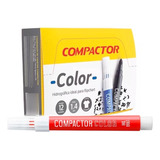 Caneta Hidrográfica Hidrocor C/12 Unidade Compactor Vermelha