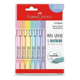 Caneta Marca Texto Grifpen Tons Pastel 6 Cores Faber Castell