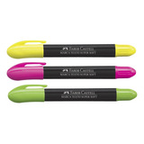 Caneta Marca Texto Super Soft Gel Faber Castell Kit C/3 