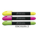 Caneta Marca Texto Super Soft Gel Faber Castell Kit Com 2
