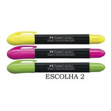 Caneta Marca Texto Super Soft Gel Faber Castell Kit Com 2