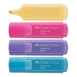 Caneta Marca Texto Textliner Pastel 46 4 Cores Faber-castell