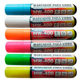 Caneta Marcador Para Vidro De Carro Vitrine Lousa Kit Com 6