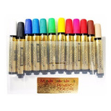 Caneta Marcador Permanente Magic Color Cj 12 Cores Da Moda