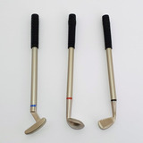 Caneta Mini Taco De Golfe Luxo 3 Mod. Metal Kit Com 3 Pçs