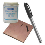 Caneta P/ Pci Placa + Placas De Fenolite + Percloreto