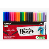 Caneta Pincel Brush Newpen - Kit Com 20 Unidades C/ Blender