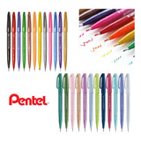Caneta Pincel Brush Sign Pen Cor A Escolha Unidade Pentel
