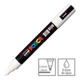 Caneta Posca Artística Uni-ball Medium Line Pc-5m 1.8 - 2.3mm Branca