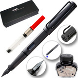 Caneta Tinteiro Lamy Charcoal Carvão + Conversor + Tin Preta
