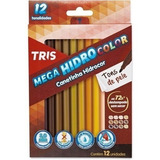 Canetinha Hidrocor C/12 Cores Tons De Pele Tris Mega Hidro
