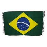 Canga De Praia Em Viscose Bandeira Brasil Melhor Qualidade