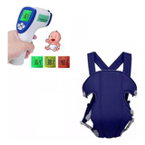 Canguru Bebe Mamae Passeio + Termômetro Digital Criança Baby
