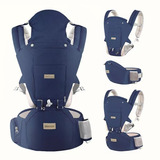 Canguru Carregador Ergonômico Para Bebê C/ Assento Hipseat Cor Azul