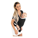 Canguru Confortável Wrap Sling Carregador De Bebê - Preto