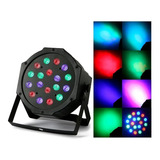 Canhão Luz Colorida Rgb 18w Dmx Bivolt Show Balada Festa Top