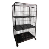Canil Gaiola Vertical Cachorro 3 Lugares Pet Tosa Fauna Pet Cor Black / Preto