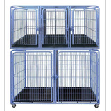 Canil Gatil Gaiola 5 Lugares Modular P/ Veterinária Pet Shop