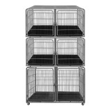 Canil Gatil Gaiola Modular 6 Lugares P/ Petshop Veterinária