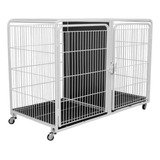 Canil Horizontal Modular Inferior Mix Branco - 2 Lugares