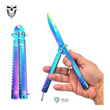 Canivete Butterfly Borboleta Color Fade Aço Com Fio De Corte