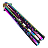 Canivete Butterfly Sem Corte Rainbow Fade Treino Manobras 