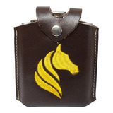 Cantil De Bolso Inox Revestido Com Capa Em Couro Lançamento!