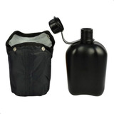 Cantil Militar 900ml Plástico Com Passante Cinto Ntk Cor Preto