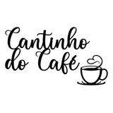 Cantinho Do Café 3d Em Mdf 3mm Fita Autoadesiva Preto Fosco