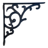Cantoneira Mão Francesa Alumínio 28x28cm Colonial Preto